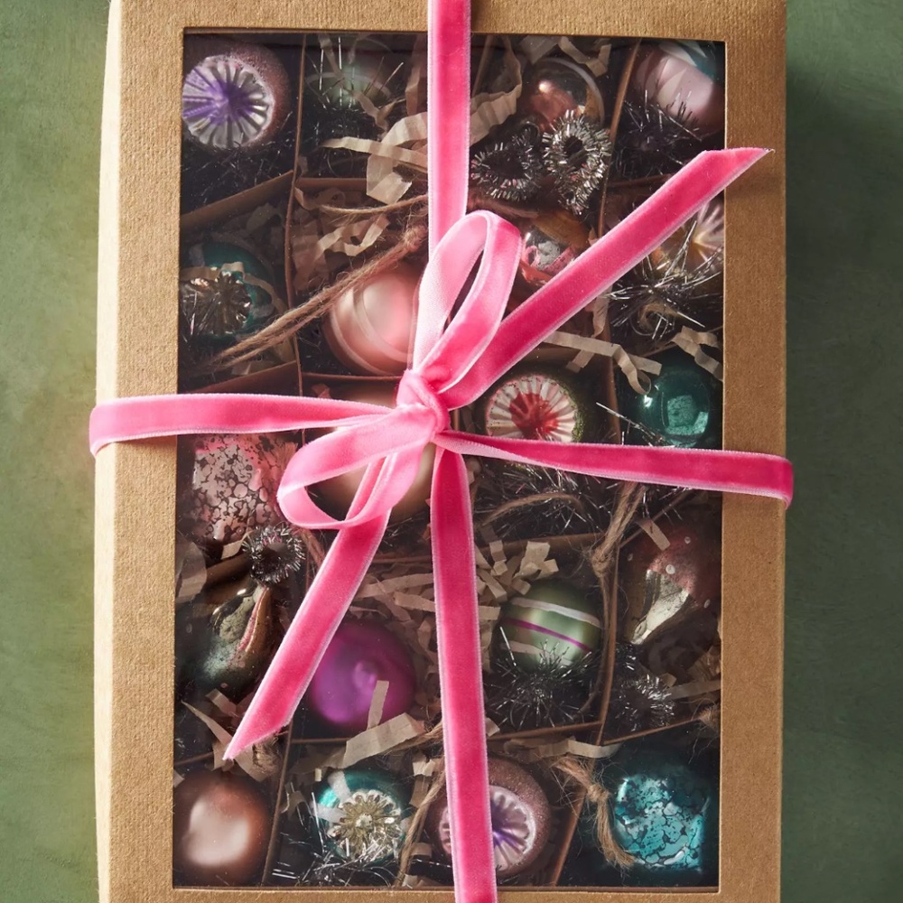 Anthropologie Days Of Yore Mini Ornaments, Set of 20